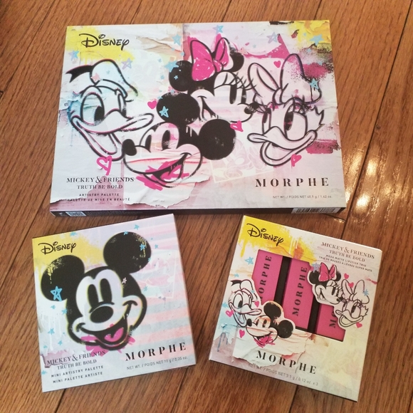 New Disney Morphe Lipsticks Eyeshadow Pallete and Brush Set Lim. Ed.